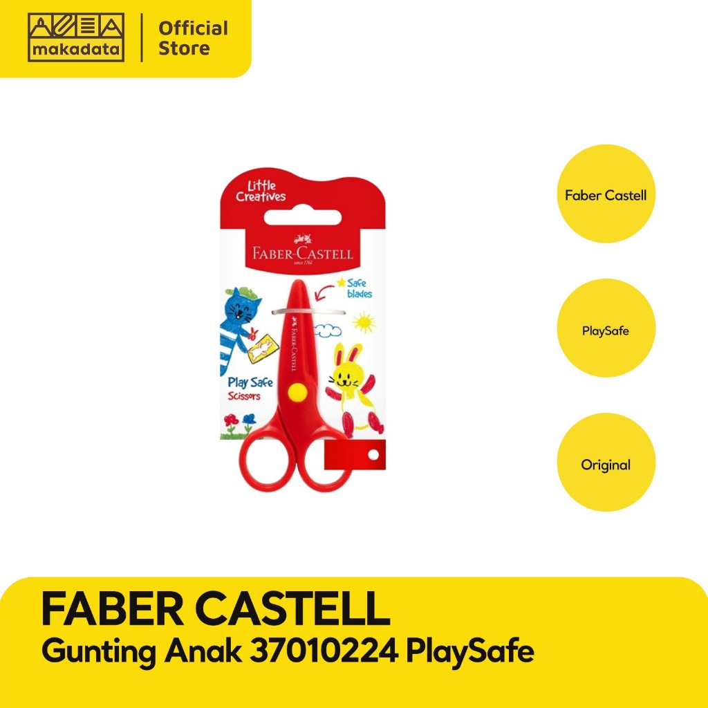 

SCISSORS / GUNTING ANAK FABER CASTELL PLAYSAFE (1 PCS) MURAH