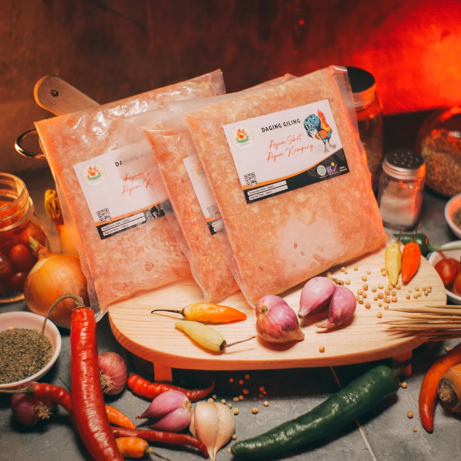 

Daging Giling Ayam Kampung Asli Frozen halal higienis