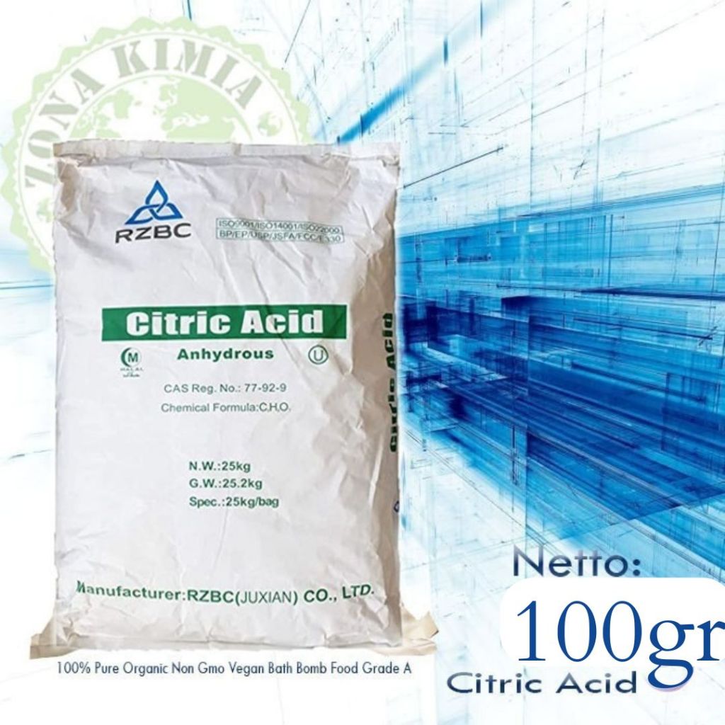 Original Citric Acid Anhydrous 100gr Citric Acid Anhydrous BP/USP Anhindrous Asam Sitrat Sitrun Citr