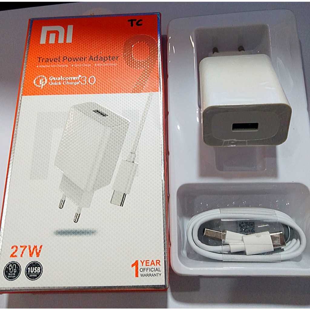 Travel Charger Adapter Xiaomi Tipe C | Charger Xiaomi Fast Charging QC 3.0