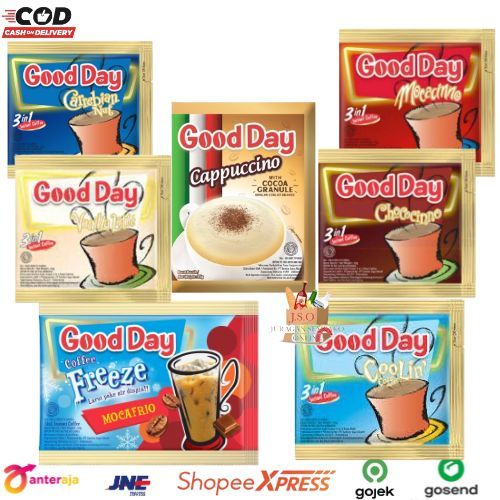 

[ JSO ] Good Day Coffe 3in1 Renceng Kopi Goodday Carrebian Nut Chococinno Vanilla Latte Mocacinno Coolin Coffe Cappucino Freeze Minuman Kopi Serbuk Instan Halal