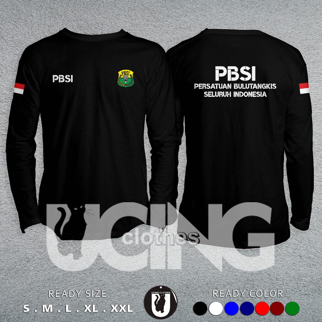 Kaos Baju PBSI Persatuan Bulutangkis Seluruh Indonesia Lengan Panjang Kaos Distro