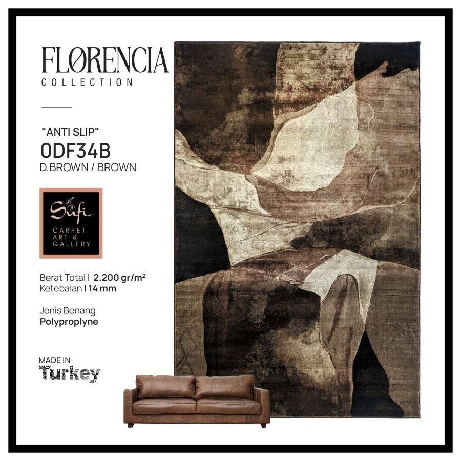 Karpet Modern Minimalis Design Turki 100x150 Florencia
