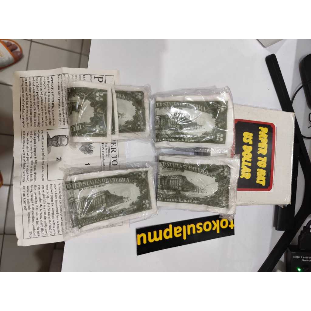 Paper To Hat - Kertas Uang Dollar ( Kertas Uang Dollar  jadi topi ) Sulap Magic