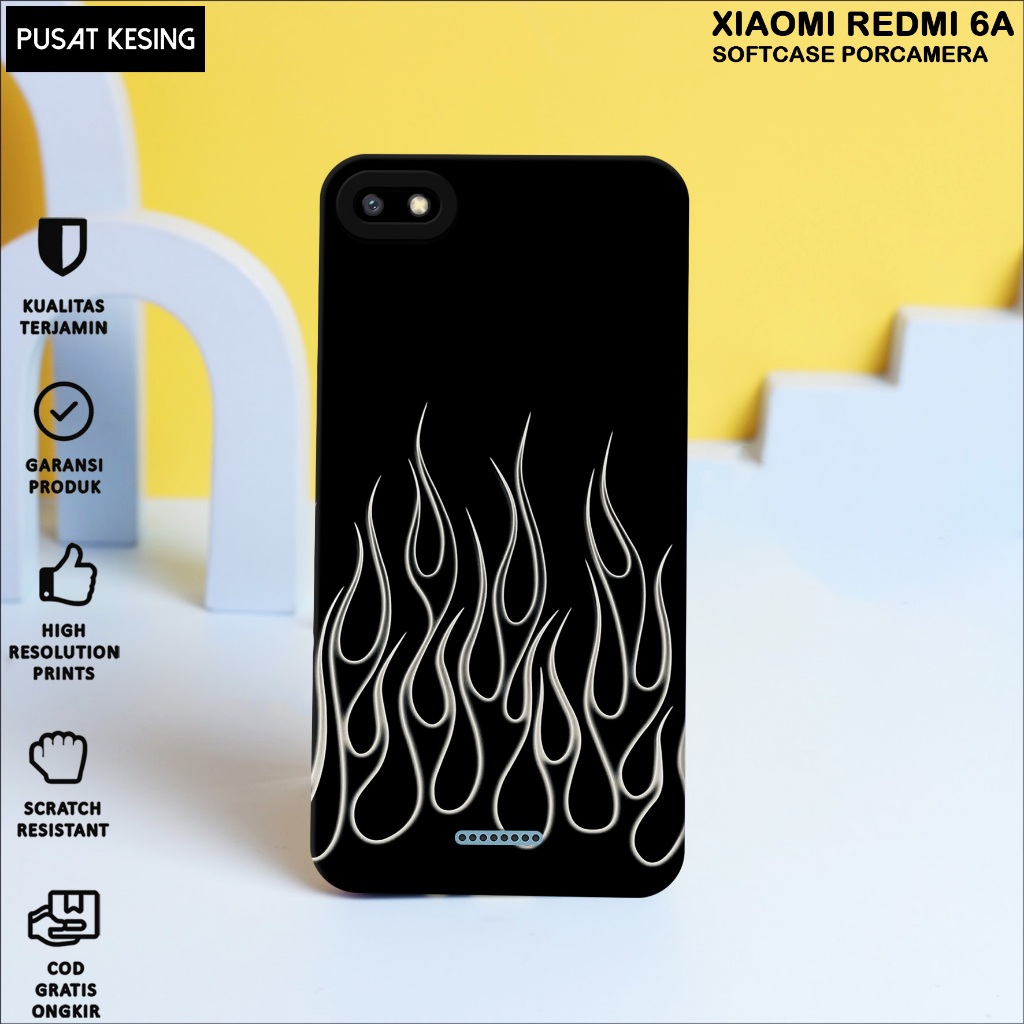 CASE XIAOMI REDMI 6A - Casing Hp Xiaomi Redmi 6A Motif FIRE - Case Hp Xiaomi Redmi 6A - Casing Hp Re