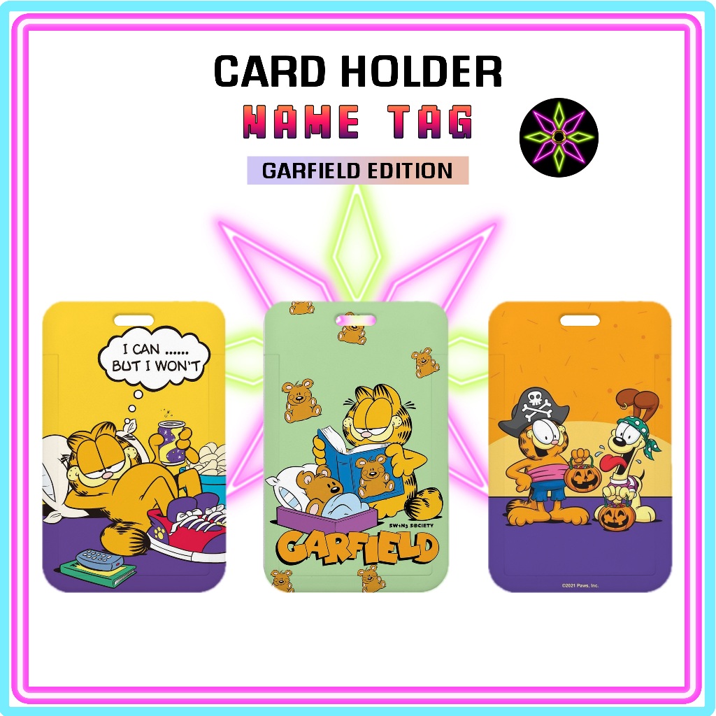 

Hikari Print ID Card Holder Garfield Edition Nametag Tanpa Tali Card Holder Tempat Kartu Edisi Garfield