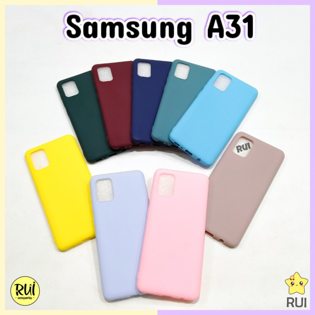 Silikon Candy Samsung A31 Softcase Warna Warni Lentur Macaroon Pastel Hijau Merah Pink Biru Kuning N