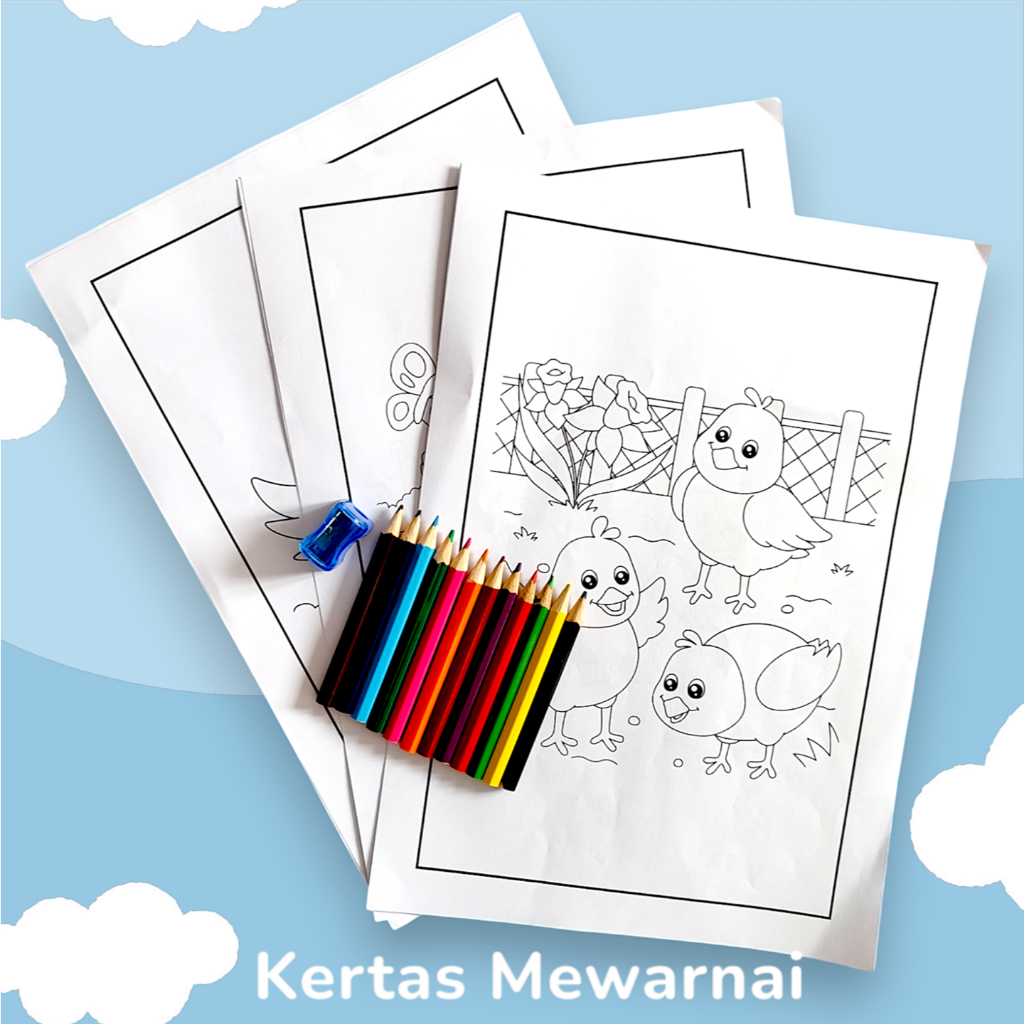 

Kertas Mewarnai Anak / Gambar Mewarnai Anak 30+ Lembar Bonus Pensil Warna