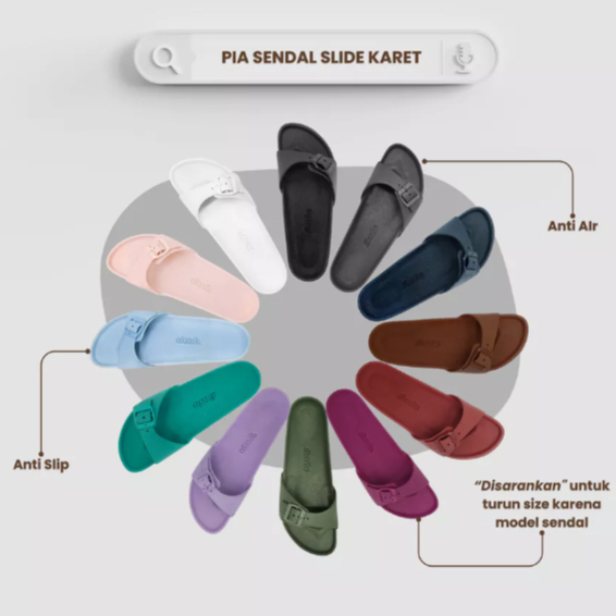 Bata sanda slop karet  pia wanita produk asli original bata