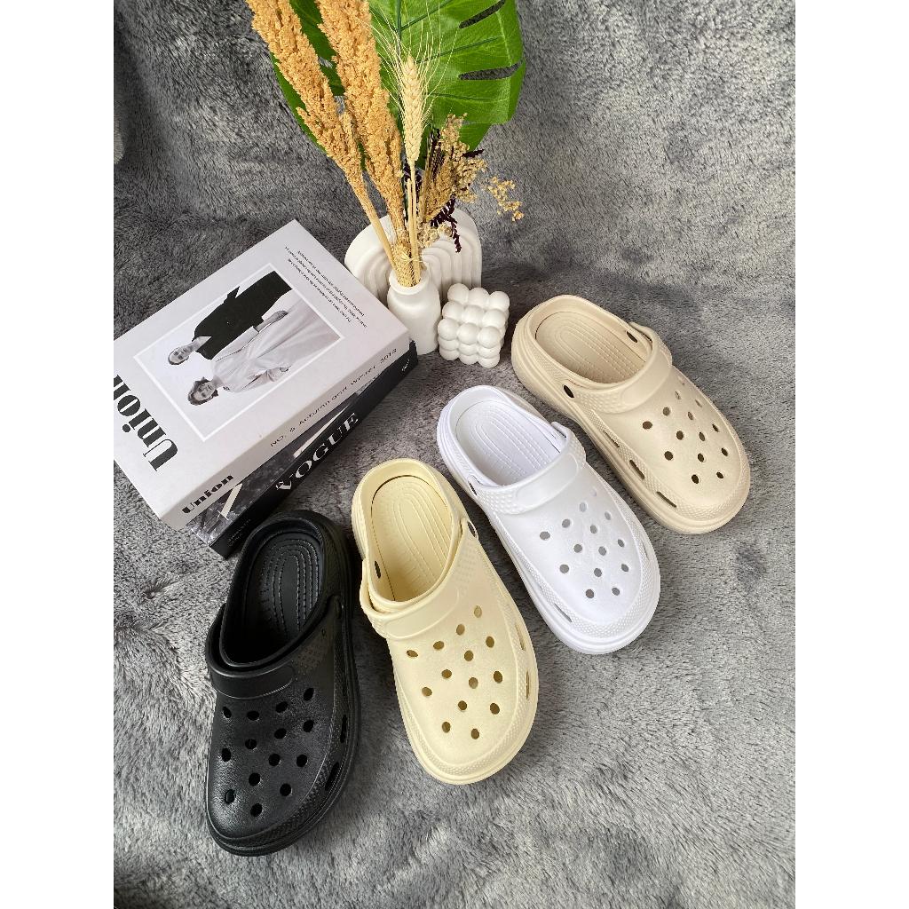 Sandal Crocs Baim Wanita Polos Slip On Anti Air Sandal Kodok Wanita