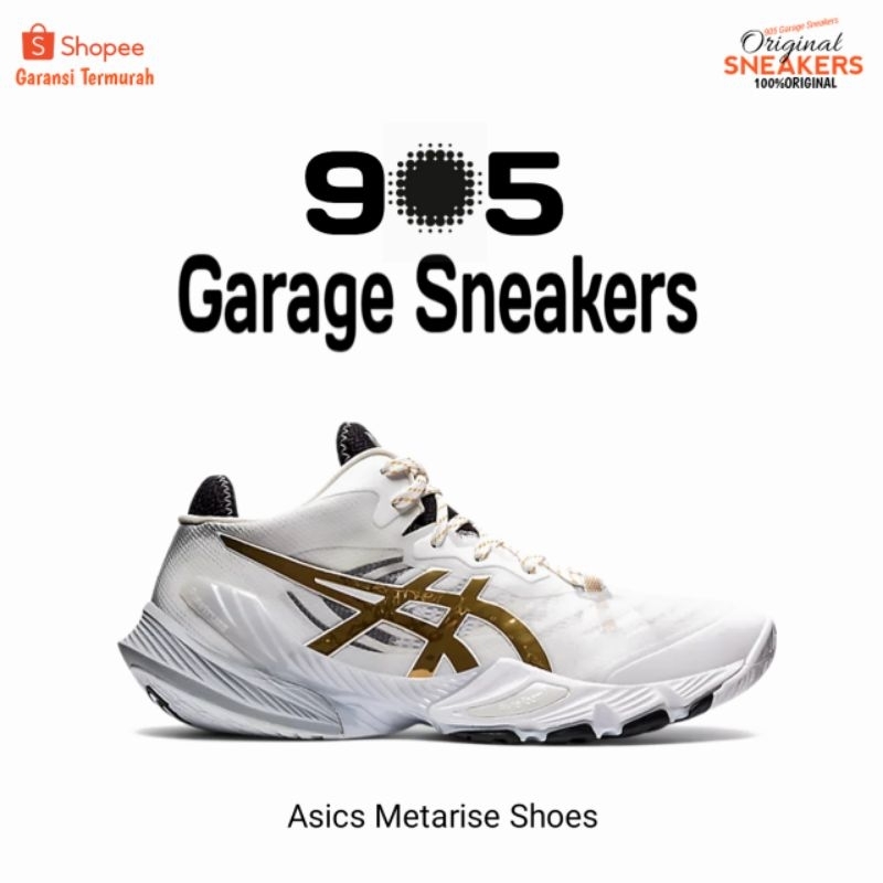 Sepatu Asics Metarise Tokyo Shoes White/Pure Gold Original