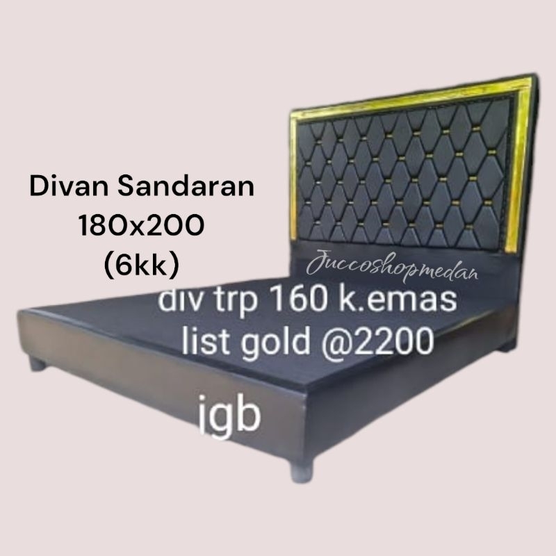 [ Jucco ] Divan Sandaran Set Minimalis 180x200 - Kaki Springbed Murah - Divan Sandaran Tinggi 160cm 