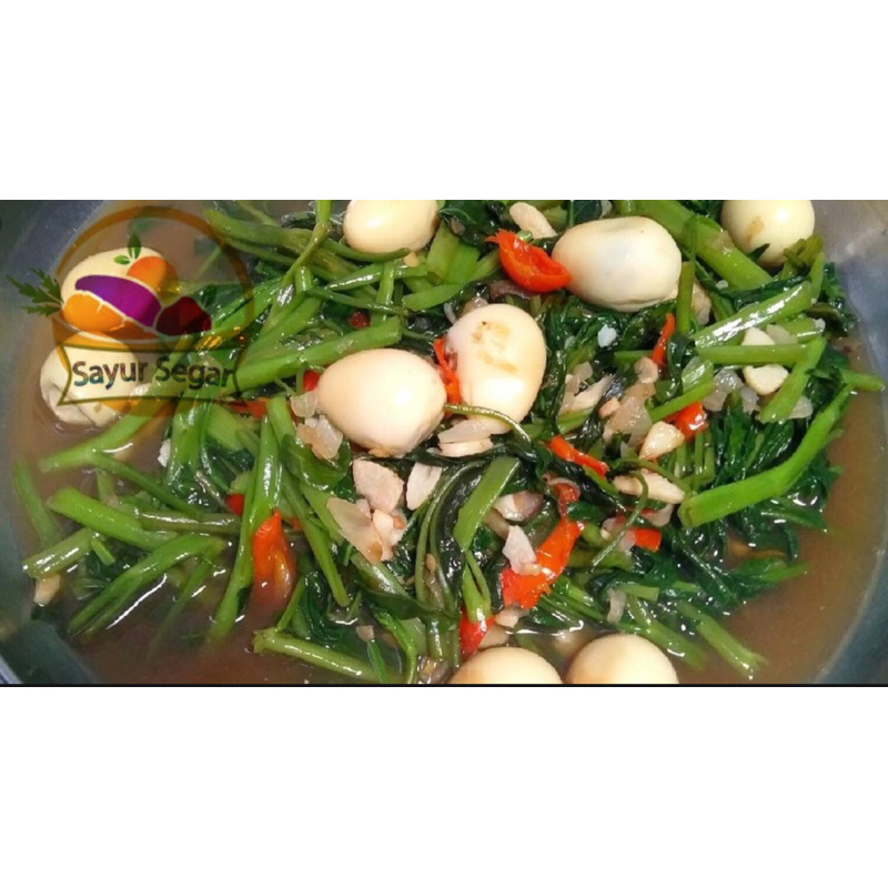 

Sayur Segar Siap Saji Cah Kangkung Telur Puyu