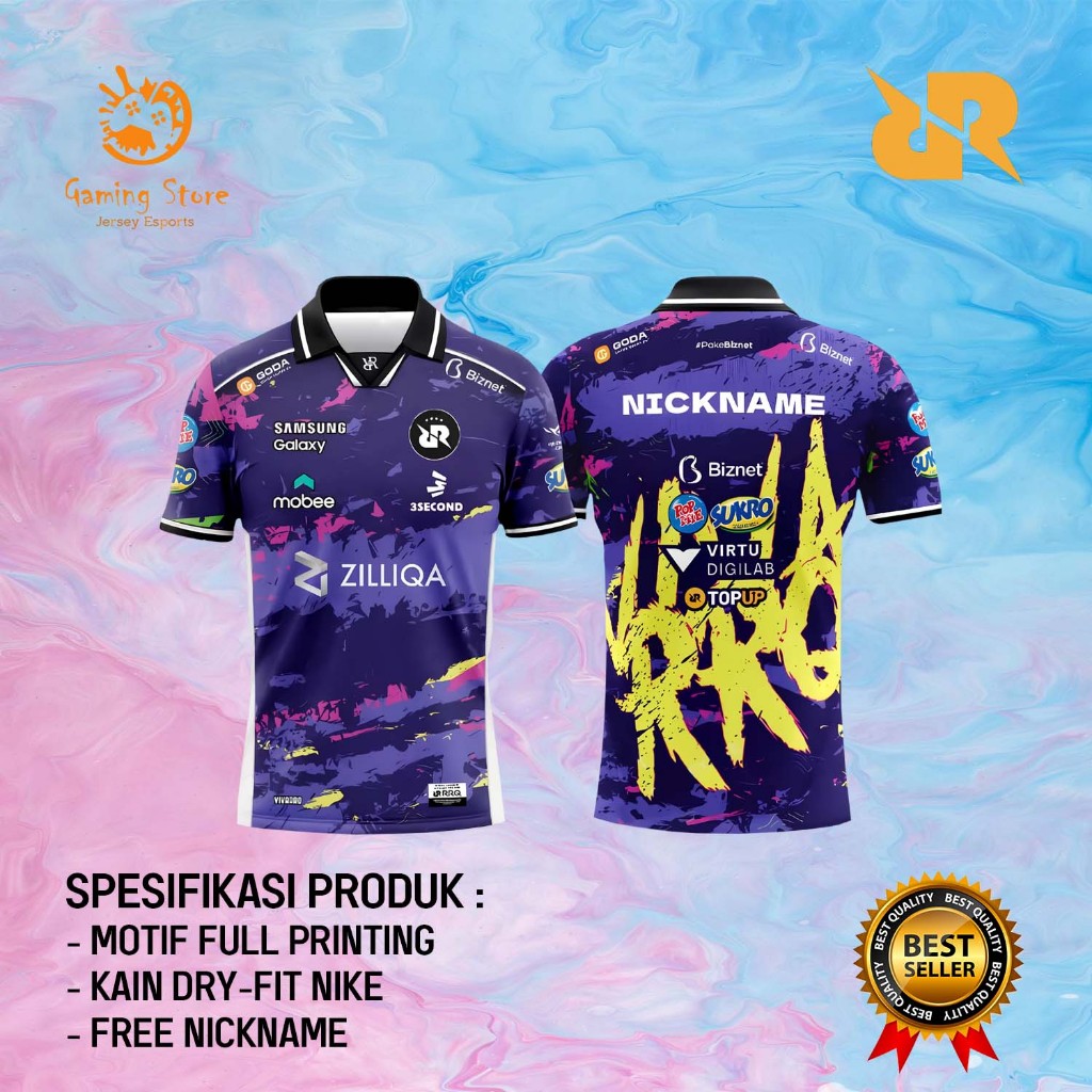 Jersey Kaos Baju RRQ Hoshi Season 14 Full Printing
