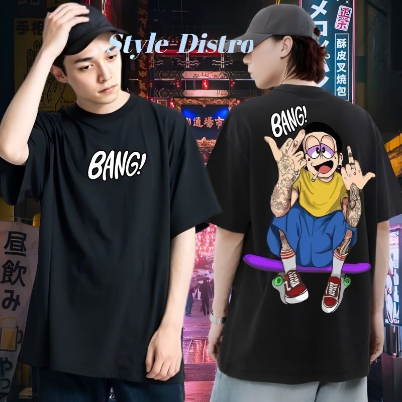 Kaos Distro Pria/Wanita Murah Meriah Motif BANG Nobita / Kaos Terlaris/ Kaos Kekinian