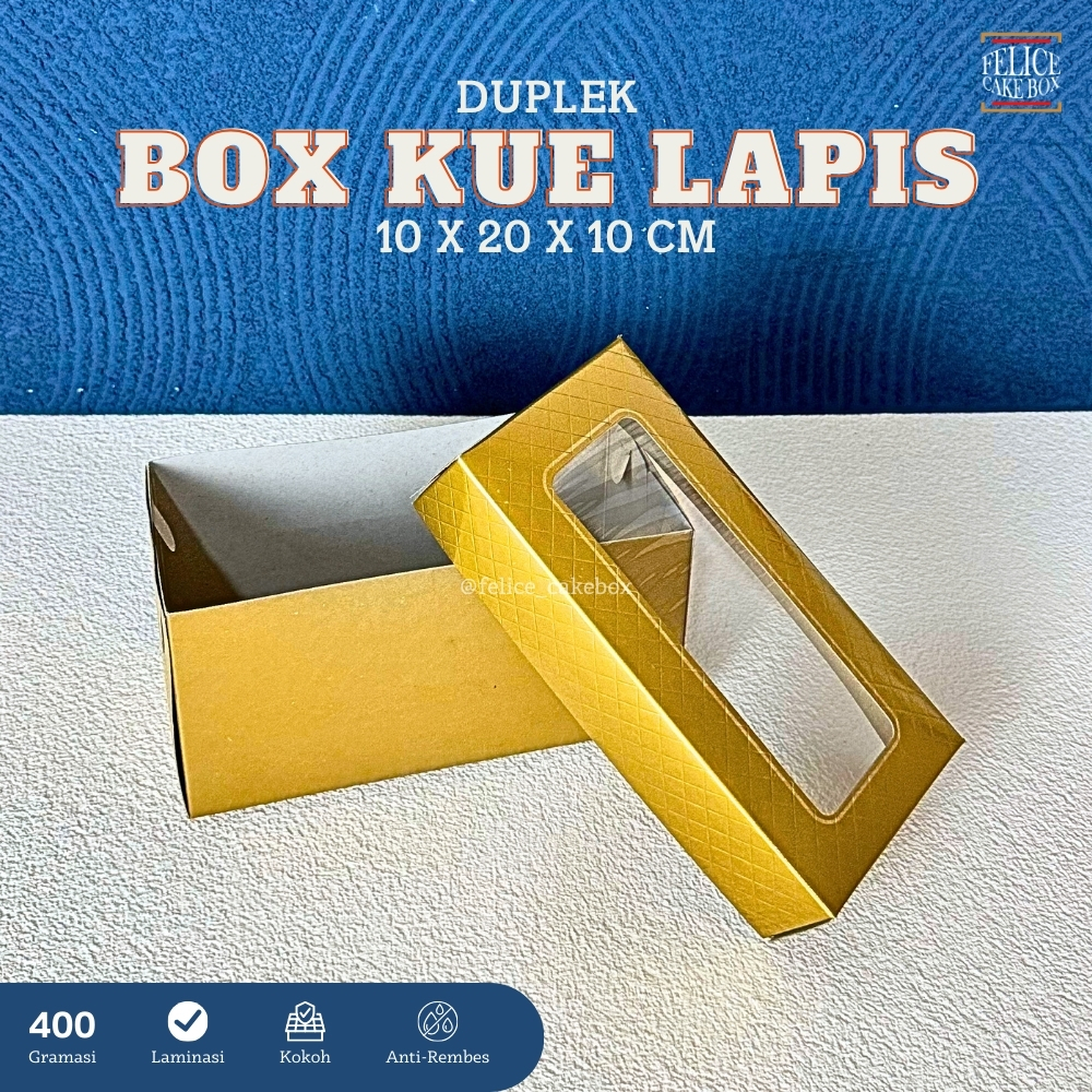 BOX KUE EMBOS WAJIK 10X20X10 CM isi 10 pcs / DUS KUE LAPIS LEGIT / KEMASAN BOLU LAPIS / BOX HAMPERS 