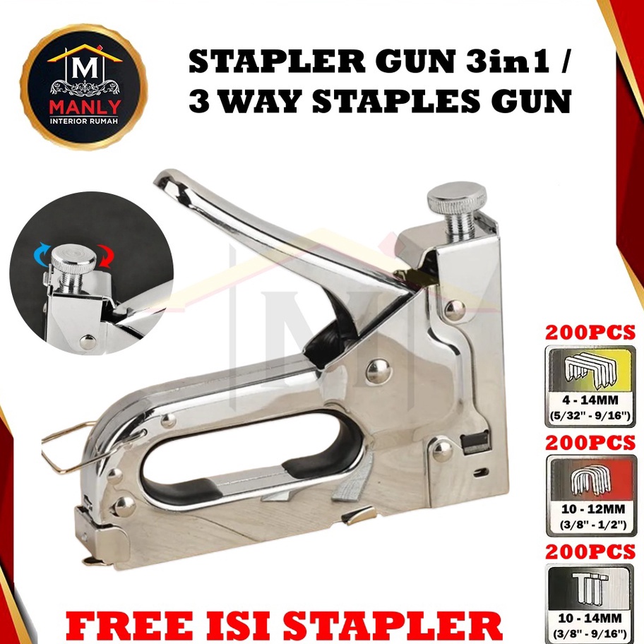 

DISKON FANTASTIS Tacker Alat Staples dan Paku Tembak 3in1 Staple Tracker 3 Way Staples