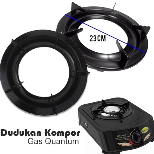PAKET HEMAT Dudukan Tungku Kompor Gas Quantum Bulat Kaki 5