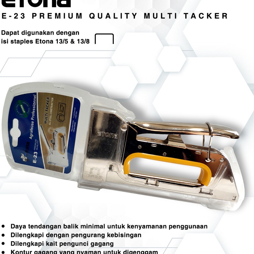 

BERKAH NATAL Stapler Tembak Jilid Metal Tacker Etona E 23 E23 Tacker Tekker FREE ISI