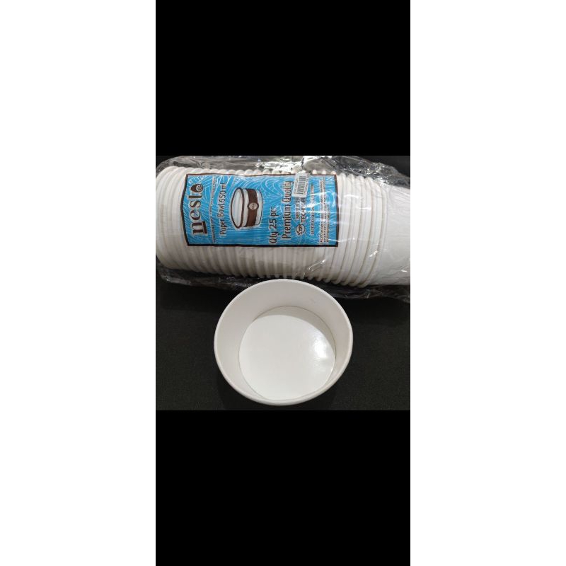 Paper bowl 650ml Nesto plus tutup polos