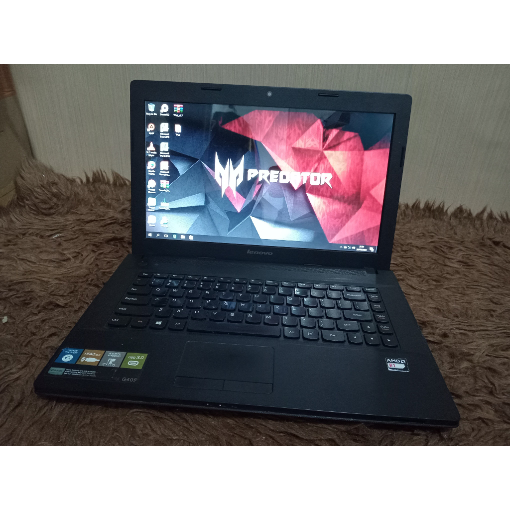 Laptop Lenovo G405 ram 6gb 128gb ssd MULUS NO MINUS