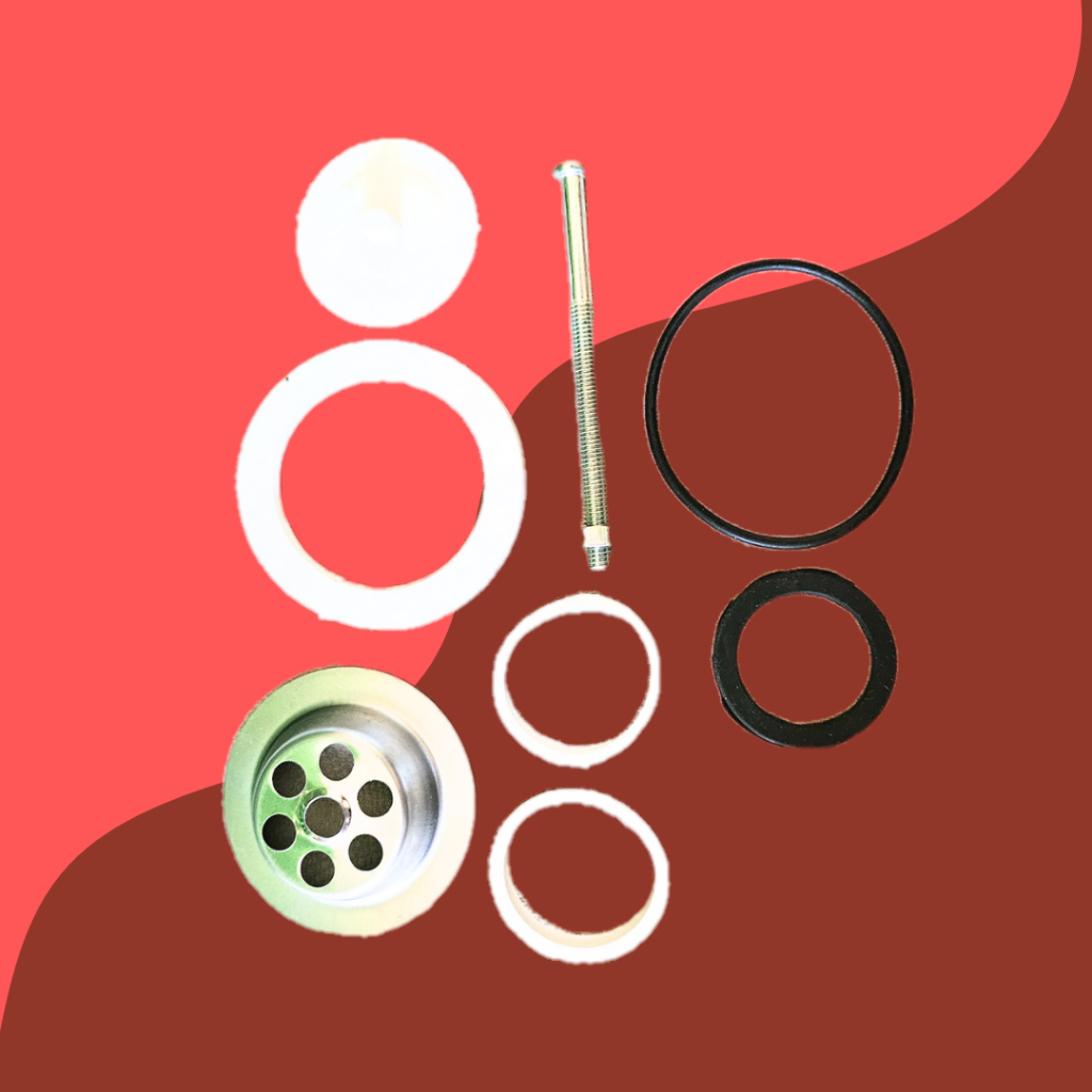 Afur bak cuci piring stainless saringan pembuangan wastafel {1 set}