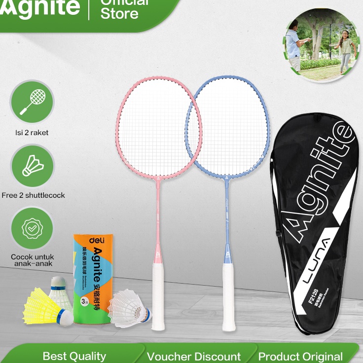 Diskon sd 2  Agnite Children Badminton Racket  Raket Badminton  Raket Bulu Tangkis Anak Alat Olahrag