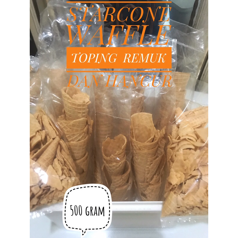 

STARCONE MIX WAFFLE CRUMB(pecahan remukan conele waffle)netto:500gram