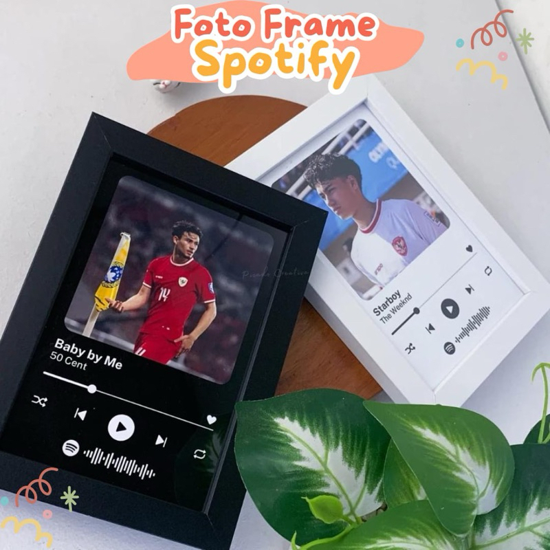 Ready langsung kirim Spotify Frame ukiran 5R - Bingkai Foto Pigura Kado Wisuda Gift Hadiah Ulang Tah
