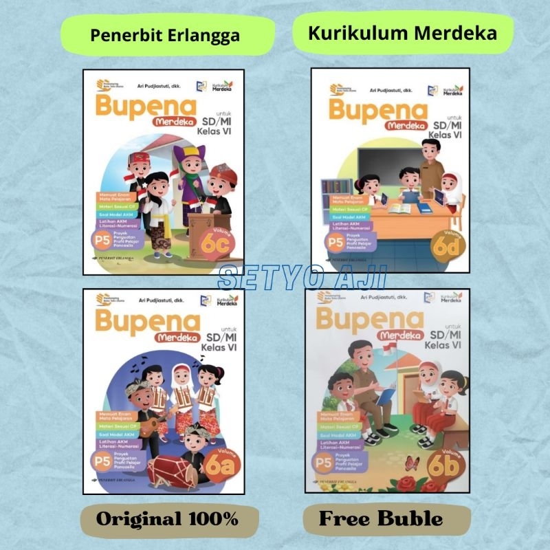 Bupena Merdeka SD/Mi Kelas 6 Kurikulum Merdeka Penerbit Erlangga