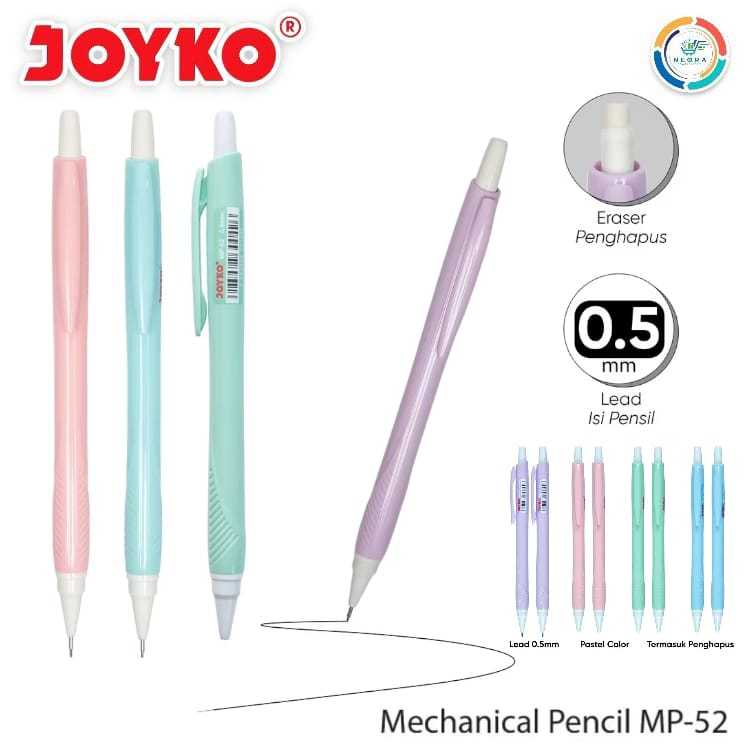 

Joyko Mekanik Retractable Mechanical Pencil + Eraser 0,5mm MP-52 | @1 Pensil