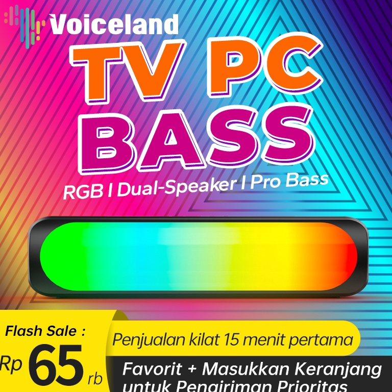 Keluaran Terbaru TVPC BASSSpeaker Bluetooth Soundbar Super Bass Murah Robot 2 Speaker Wireless RGB J