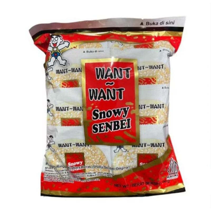 

Want want Shelly Senbei Rice Crackers New pack / Want-Want manis 96 gr