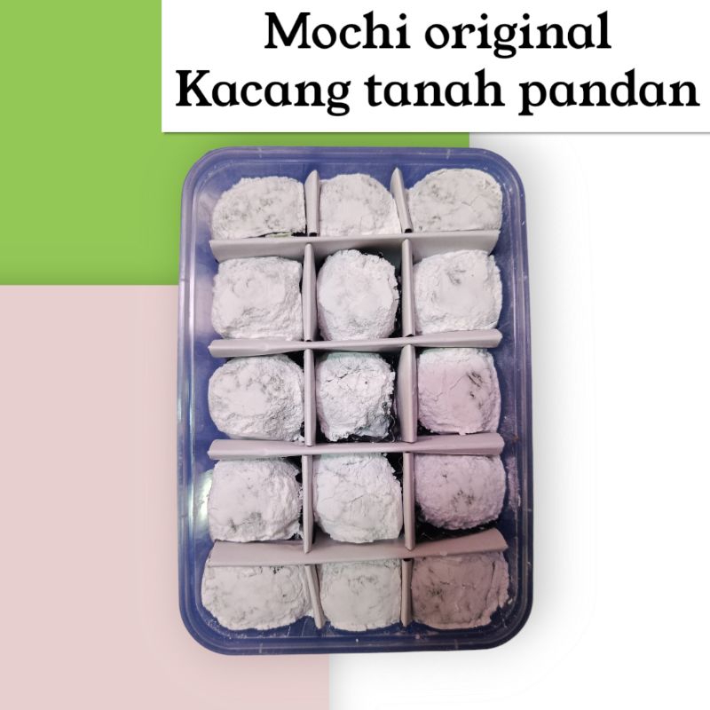 

Kue Mochi Original kacang tanah aroma pandan