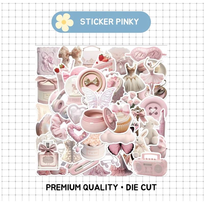 

50PCS STICKER PINKY GIRL ANTI AIR * JOURNALING • TUMBLR