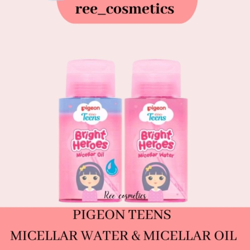 PIGEON TEENS Bright Heroes Micellar Water Micellar Oil 100ml | Pembersih Wajah Anak Remaja