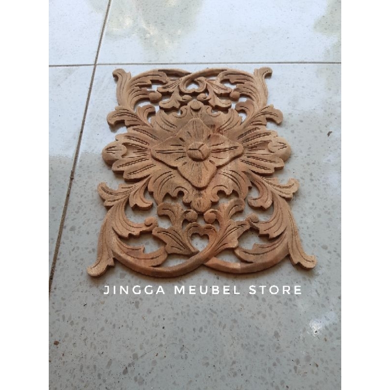 Dekorasi Dinding Rumah Ornamen Ukir Tempel Ukiran Kayu Furniture Mebel