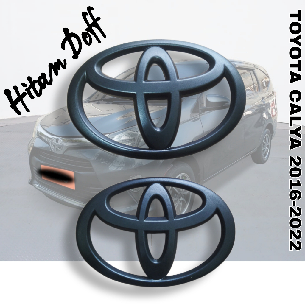 Logo Emblem CALYA 2016-2022 Hitam Doff/ Toyota CALYA/ Logo Depan & Belakang