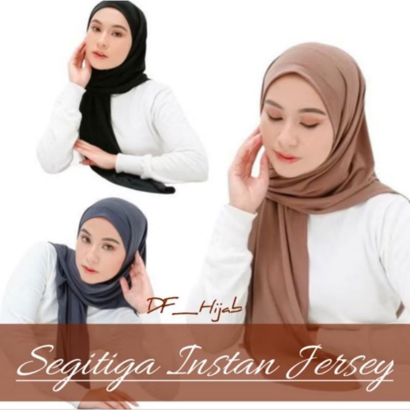 JILBAB SEGITIGA INSTAN JERSEY PREMIUM TERBARU KEKINIAN 2024 | HIJAB SEGITIGA POLOS | HIJAB PASHMINA 