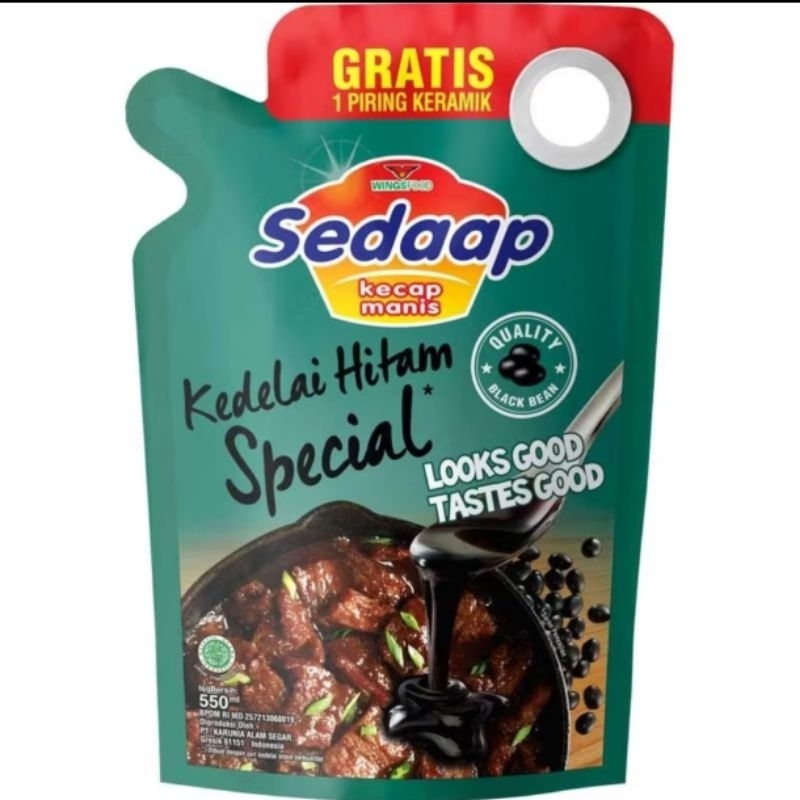 

Kecap Sedaap 520gr Bonus Piring/Mangkok Plastik J@Go Anti Pecah