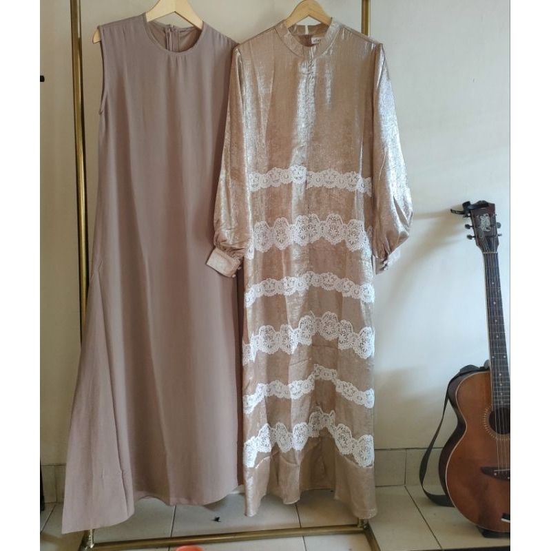 Gamis EFER inner outer plus khimar segiempat