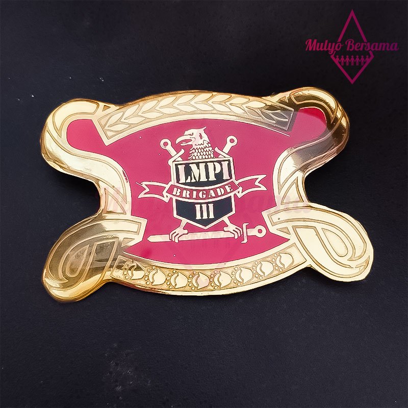 Emblem Pin LMPI Brigade Warna Merah Emblem Laskar Merah Putih Indonesia - Mulyo Bersama