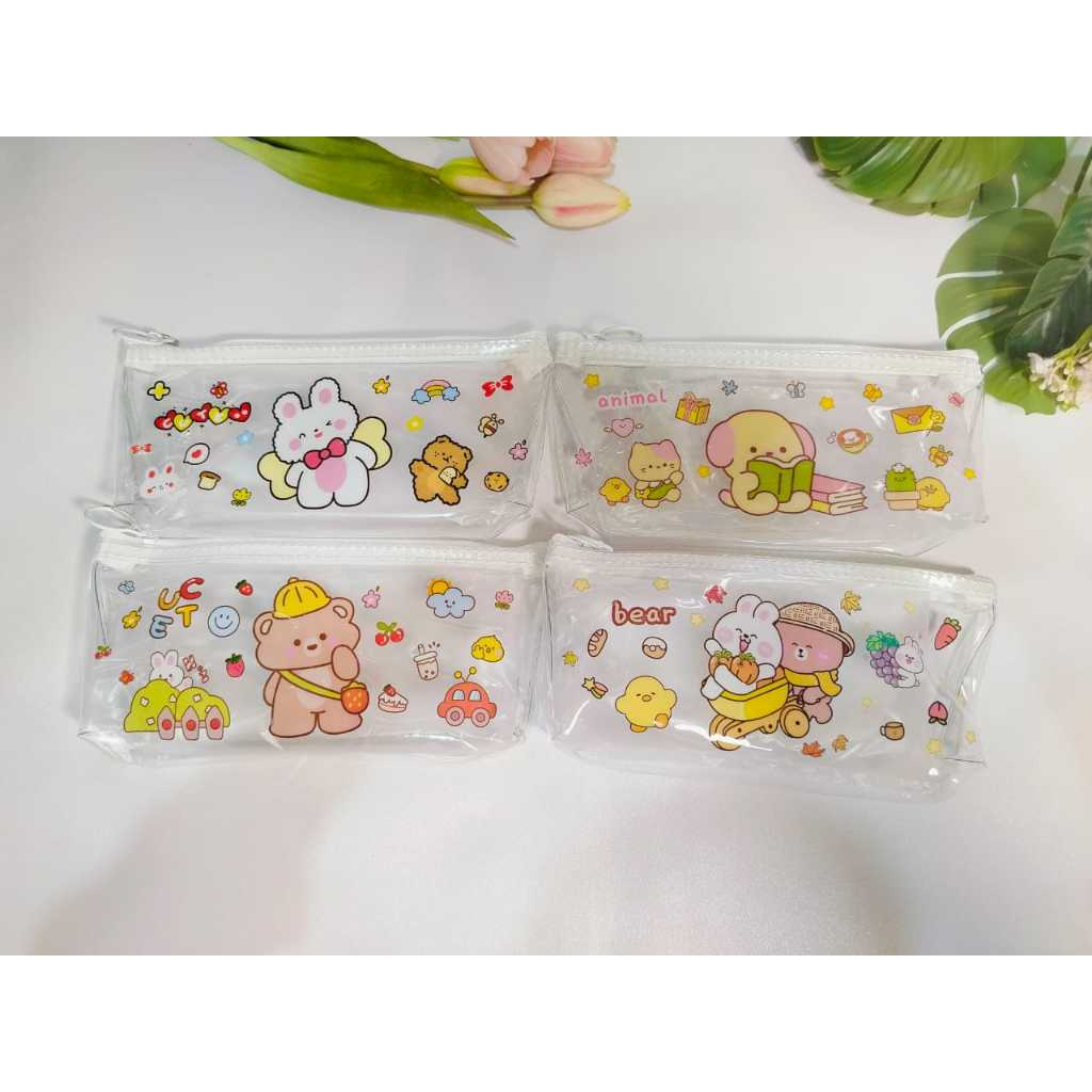 

Kotak Pensil Bening Karakter Animal/Tempat Pensil Anak Mika Bening-TPL-40