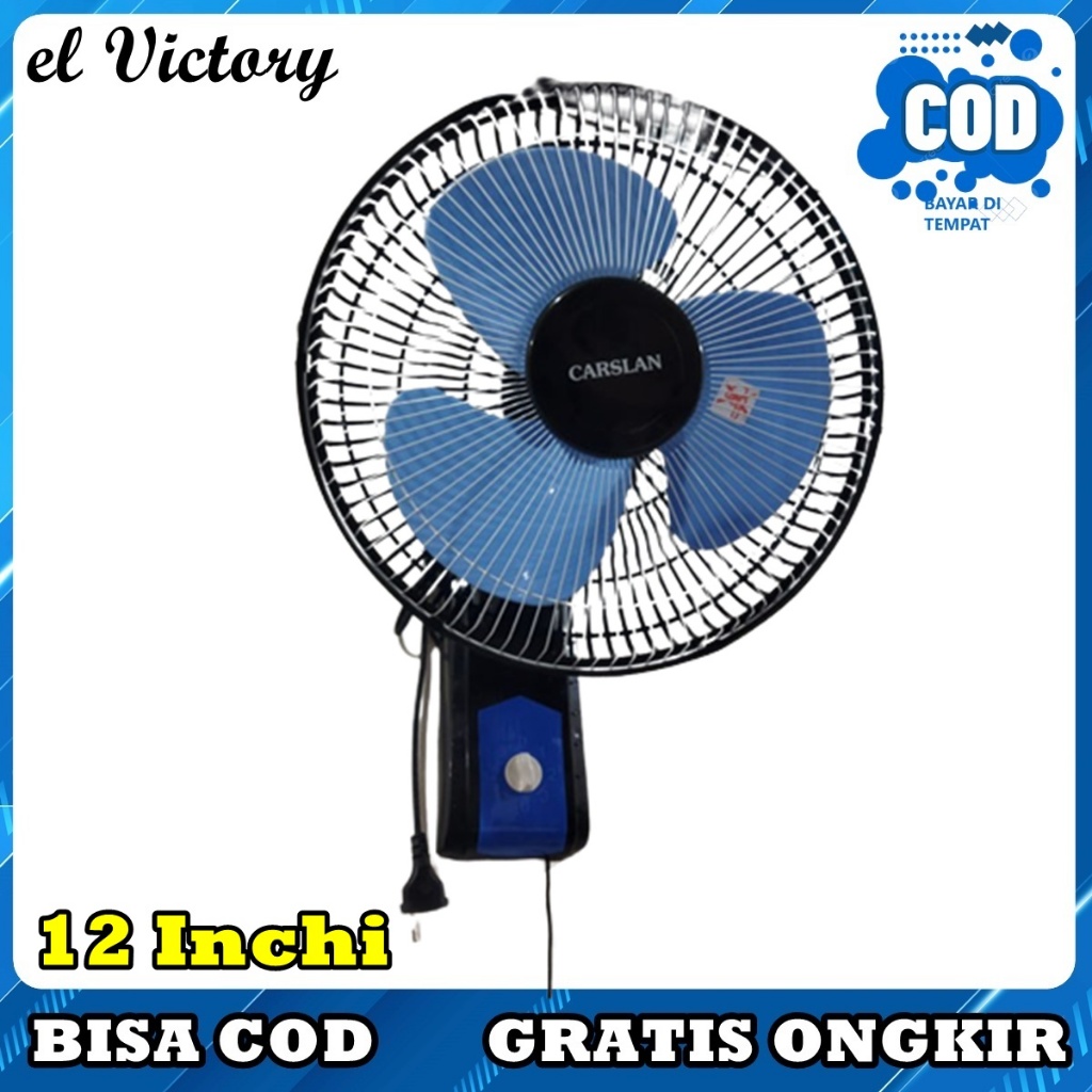 CARSLAN Wallfan 12 Inchi Kipas Angin Dinding Bergaransi