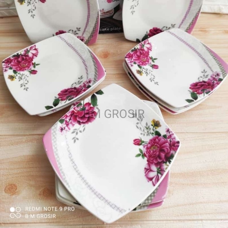 piring kue Fiorenza mawar ak-698 isi 12 pcs