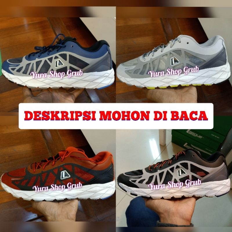 Sepatu League Valiant Biru Hitam Original Clearance sale Sepatu Olahraga Running Jogging Senam