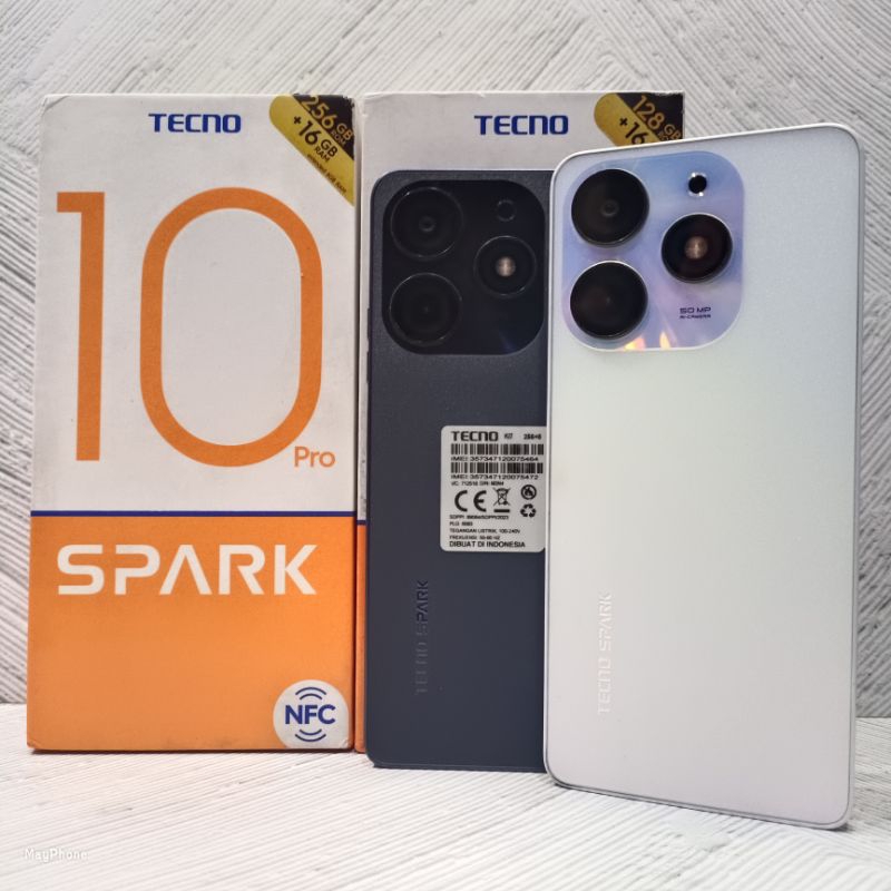 Tecno Spark 10 Pro 8/256 GB Handphone Second Bekas Fullset