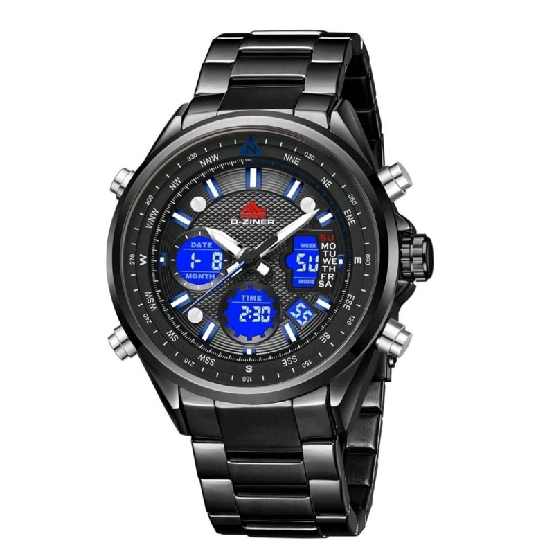 JAM TANGAN NEW D-ZINER ORIGINAL RANTAI SILVER WATER RESISTANT BERGARANSI