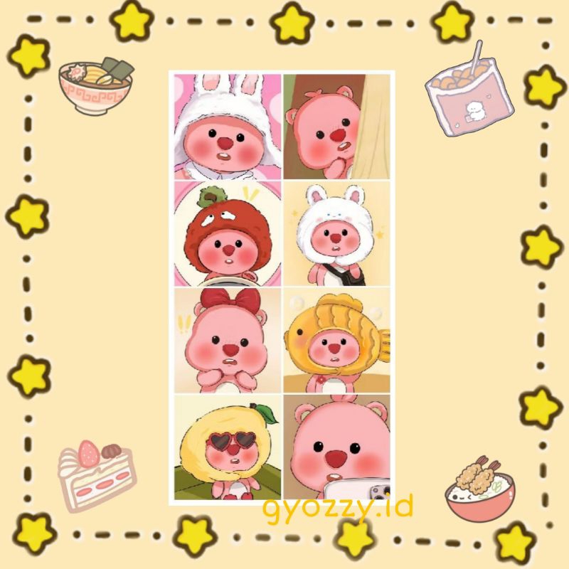 

50pcs/ Sticker Loppy, cute loppy sticker, Stiker Loppy Pororo, Sticker Pororo lucu