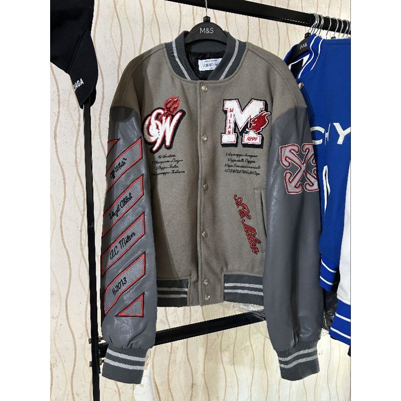 Varsity OFF WHITE AC MILAN Size L (XL)